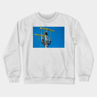 Repairing power lines (C021/9341) Crewneck Sweatshirt